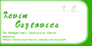 kevin osztovics business card